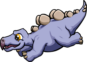 Green Stegosaurus Walking clipart. Free download transparent .PNG