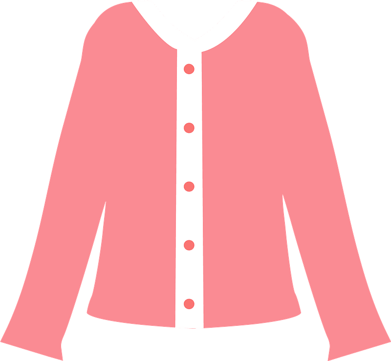 Pink Cardigan Sweater clipart. Free download transparent .PNG | Creazilla