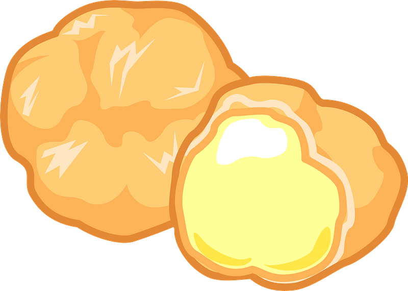 Profiterole Sweet Cream Puff clipart. Free download transparent .PNG
