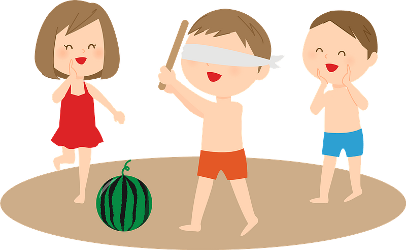Suikawari Watermelon Split The Watermelon While Blindfolded Clipart Free Download Transparent Png Creazilla