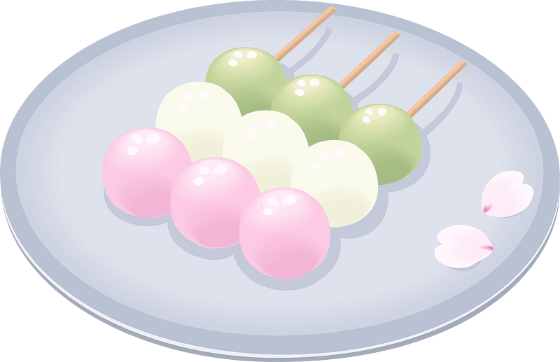 Hanami Dango Wagashi clipart. Free download transparent .PNG Creazilla
