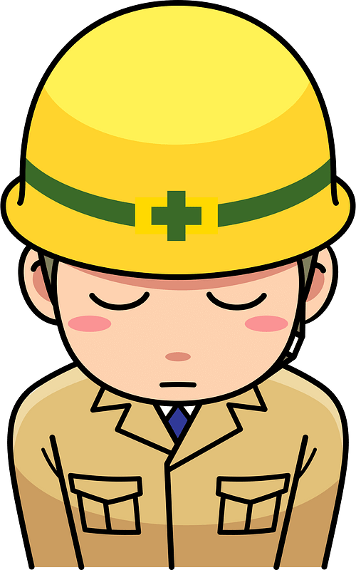 Construction Worker Apologize кліпарт