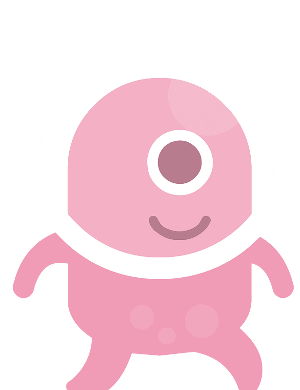 Pink alien clipart. Free download transparent .PNG Creazilla