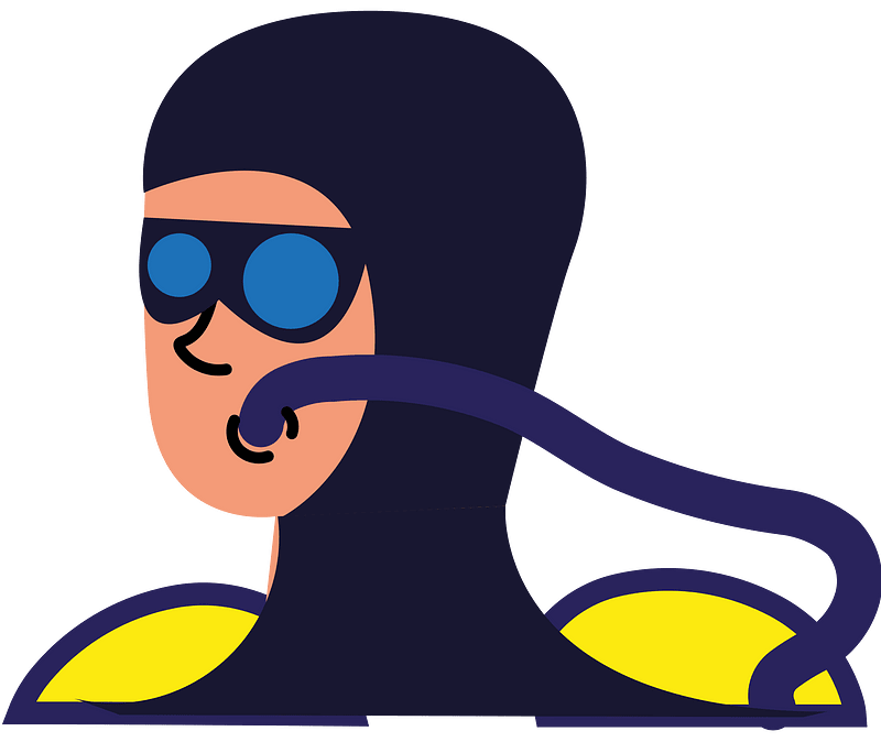 Scuba diver head clipart. Free download transparent .PNG Creazilla