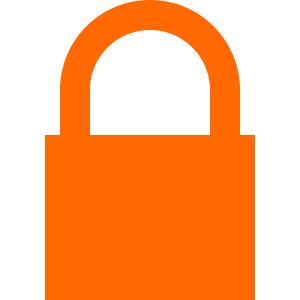 Orange lock immagine clipart