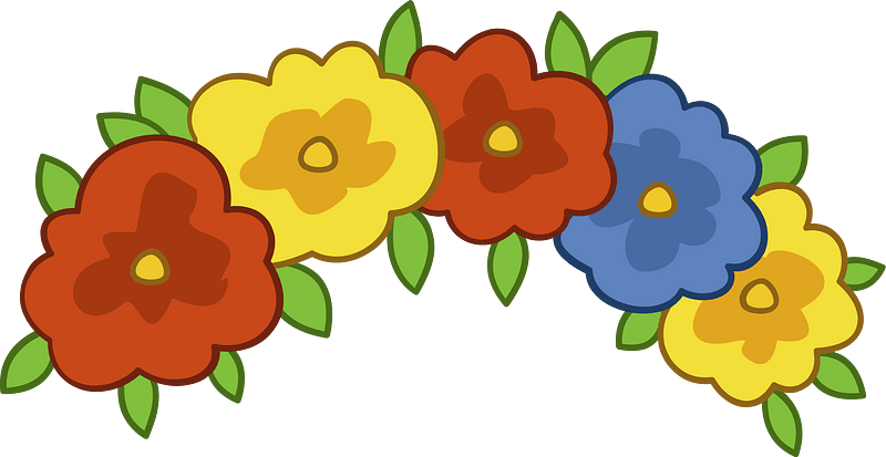 Flower wreath clipart
