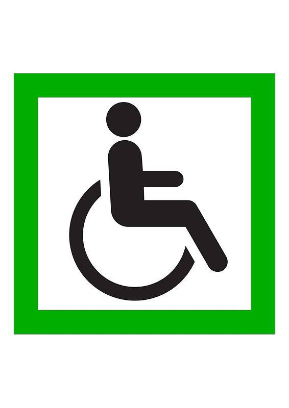 Wheelchair-green2 clipart. Free download transparent .PNG | Creazilla