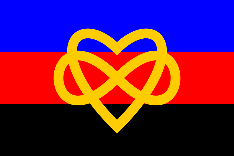 Polyamory flag with infinity heart clipart. Free download transparent .PNG Creazilla
