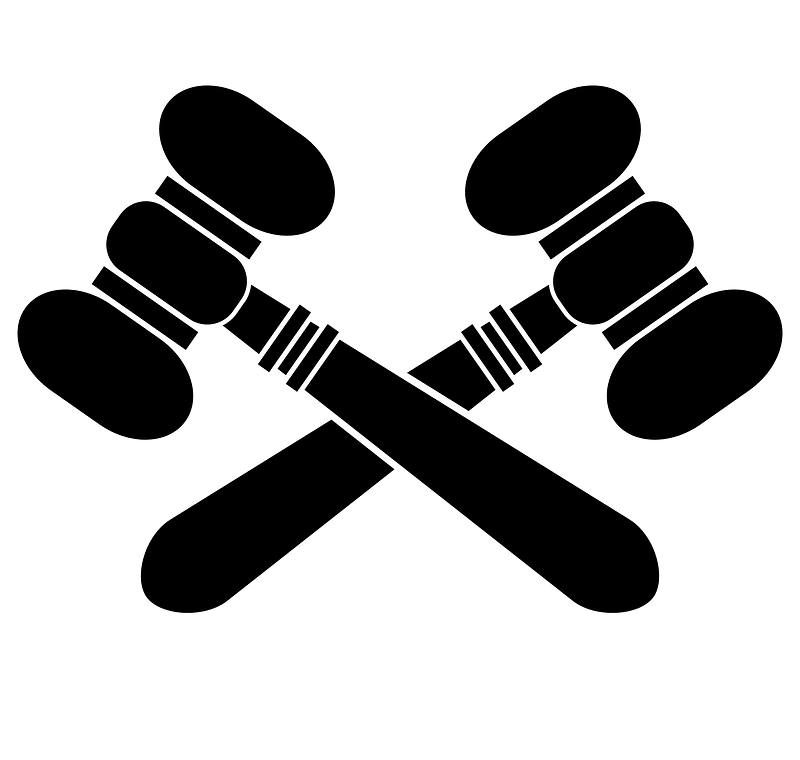 Crossed Gavels clipart. Free download transparent .PNG Creazilla