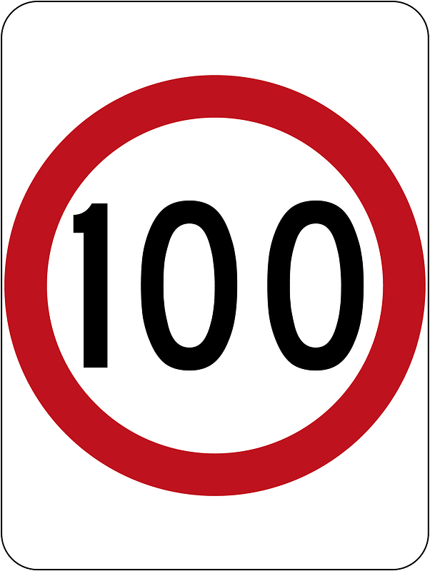 (R4-1) 100 km/h Speed Limit - Free vector clipart images on creazilla.com