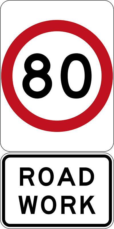 80 km/h Roadwork Speed Limit clipart. Free download transparent .PNG ...