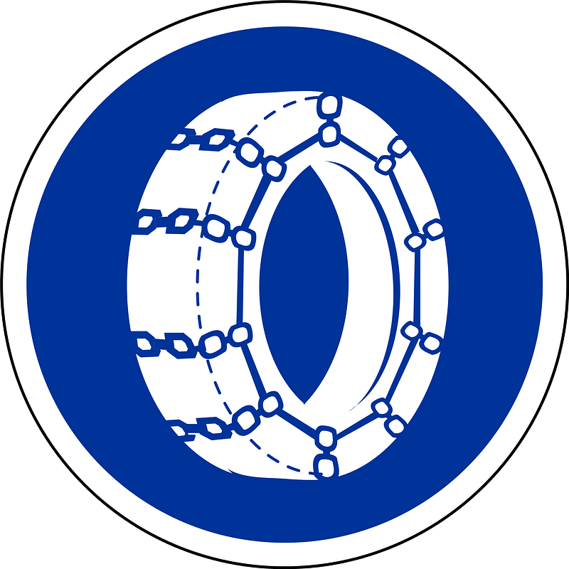 Snow chains compulsory clipart. Free download transparent .PNG Creazilla