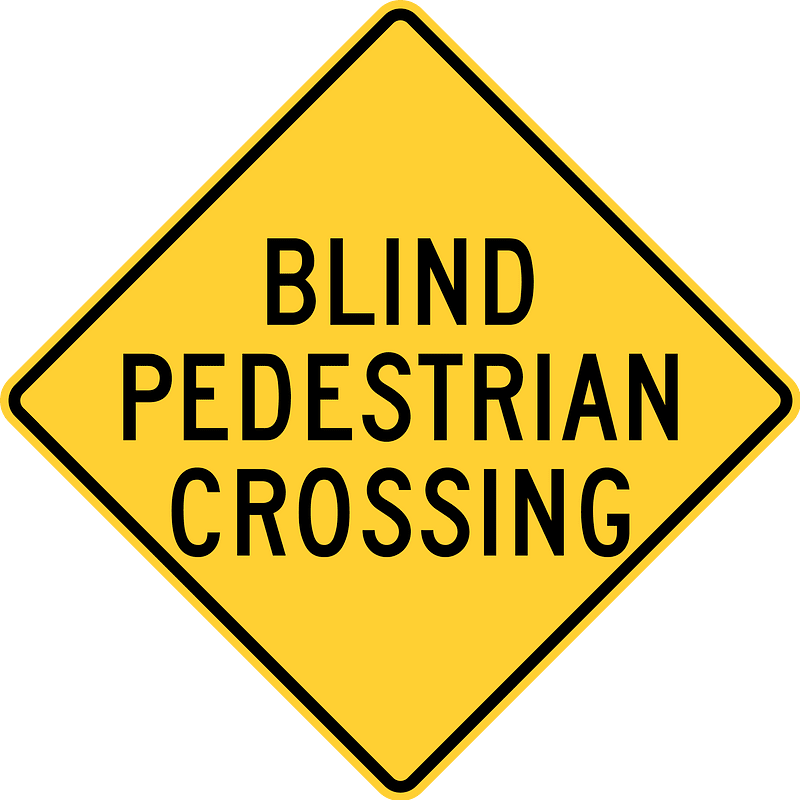 Blind pedestrian crossing, Pennsylvania clipart. Free download