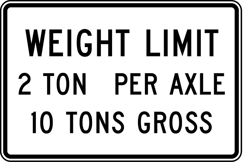 Weight Limit with per axle and gross clipart. Free download transparent