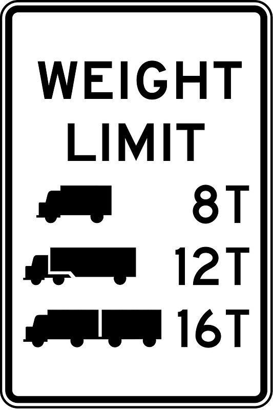 Weight Limit with truck symbols clipart. Free download transparent .PNG