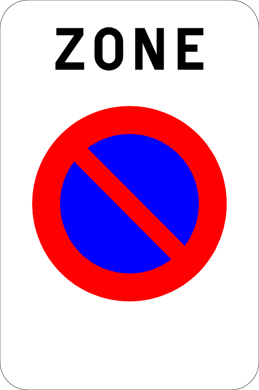 No parking zone sign in Belgium clipart. Free download transparent .PNG Creazilla