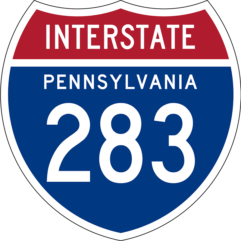 Interstate 283 Pennsylvania sign clipart. Free download transparent ...