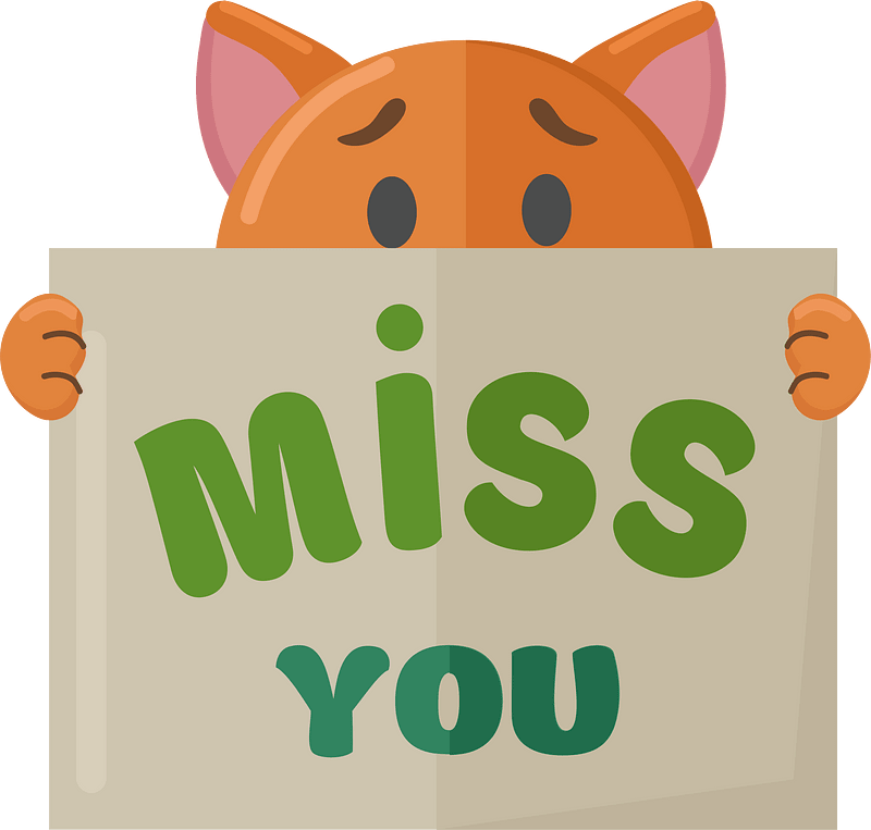 Miss you clipart. Free download transparent .PNG | Creazilla