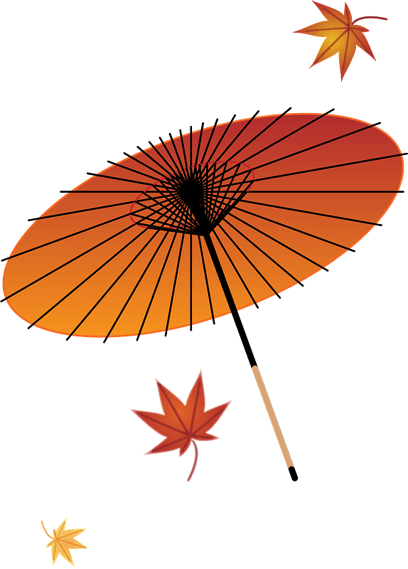 Autumn Japanese Umbrella clipart. Free download transparent .PNG
