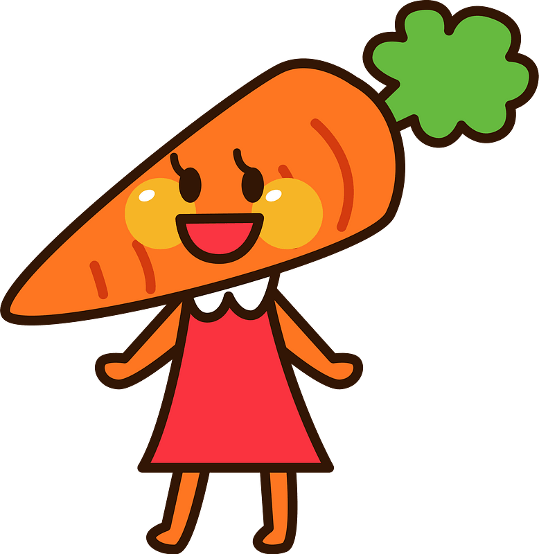 Carrot Character clipart. Free download transparent .PNG Creazilla