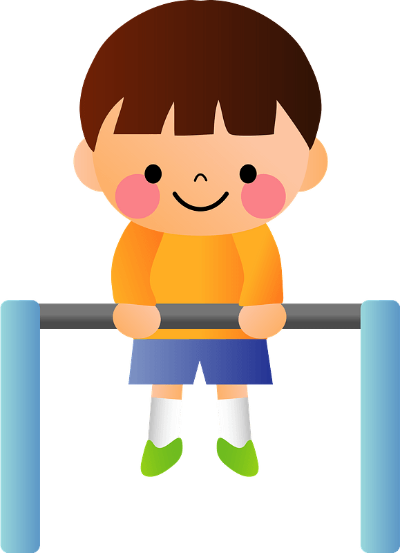 Child is Playing on the Iron Bar clipart. Free download transparent