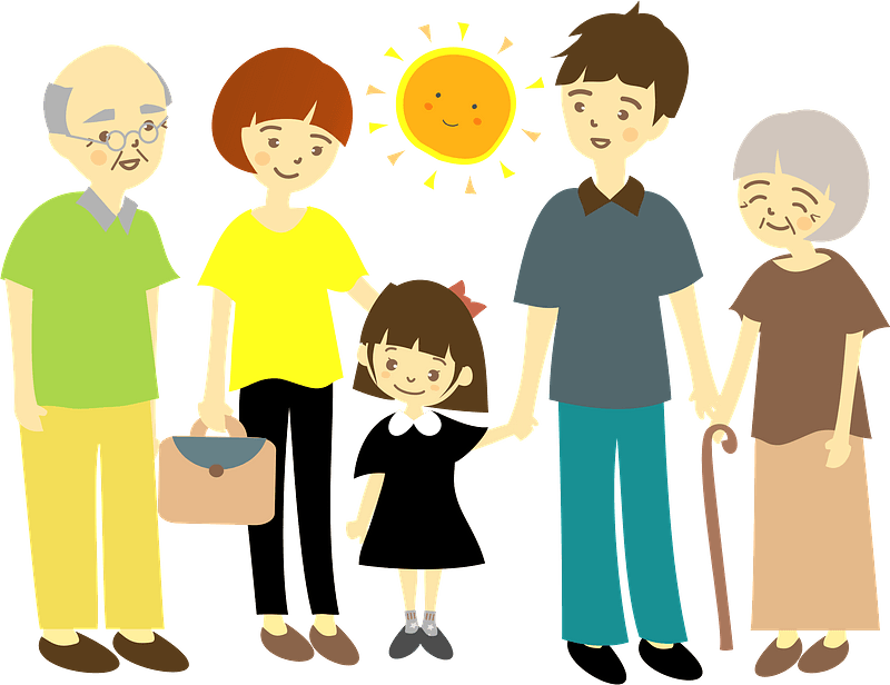 Three Generation Family clipart. Free download transparent .PNG | Creazilla