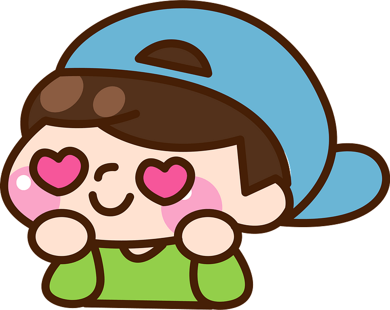 (Elliot) Little Boy is in Love clipart. Free download transparent .PNG