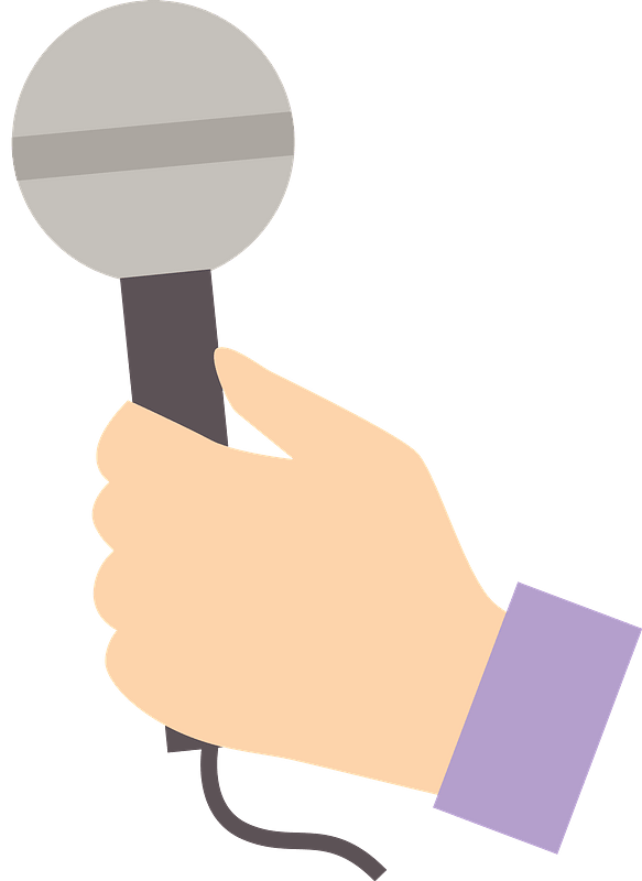 Microphone in Hand clipart. Free download transparent .PNG Creazilla
