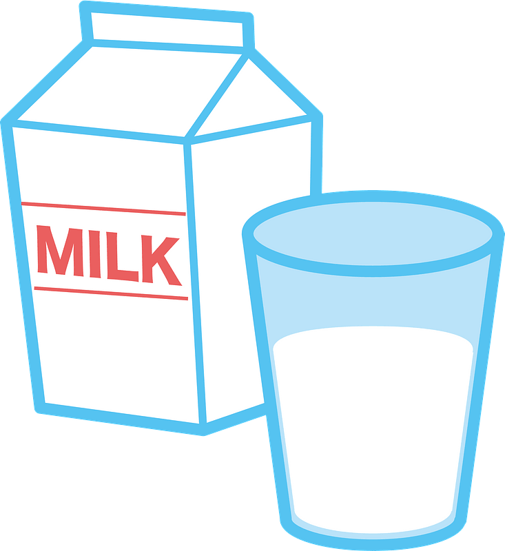 Milk Carton and Glass clipart