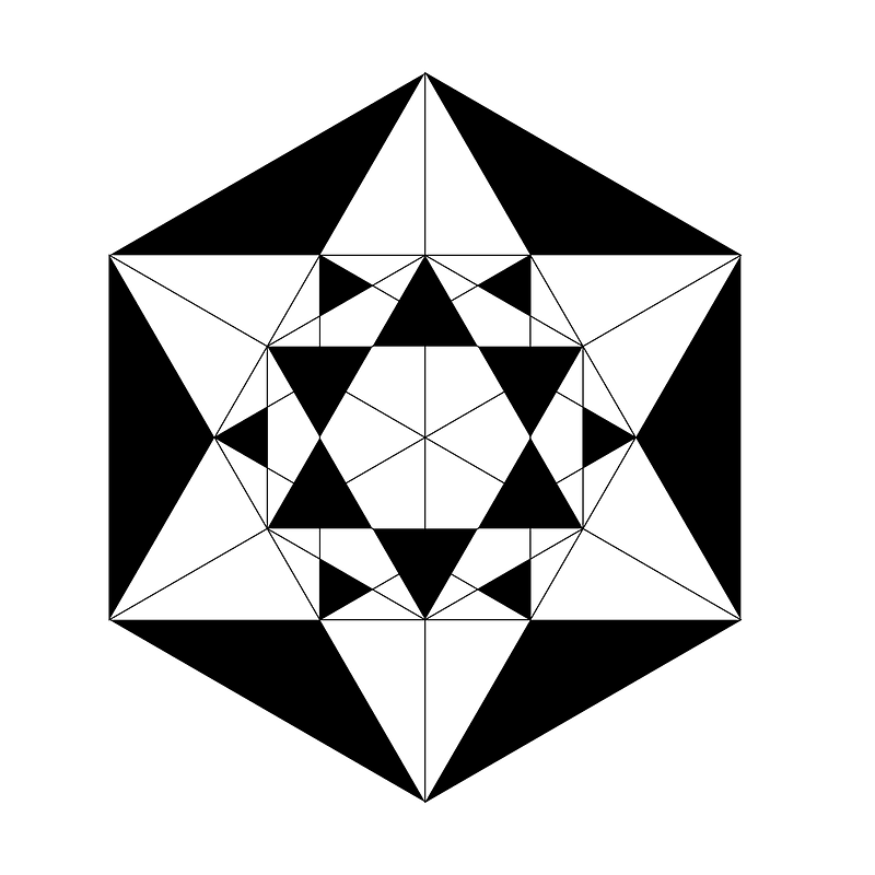 Hexagons and Triangles beyond Description clipart. Free download