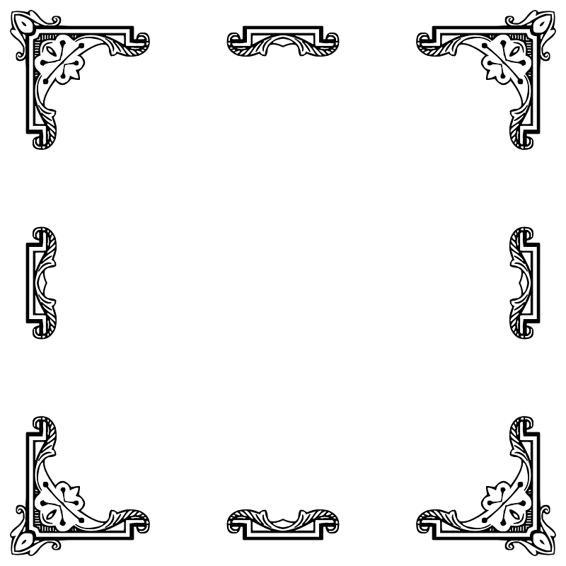 Vintage Symmetric Frame Extrapolated 2 clipart. Free download