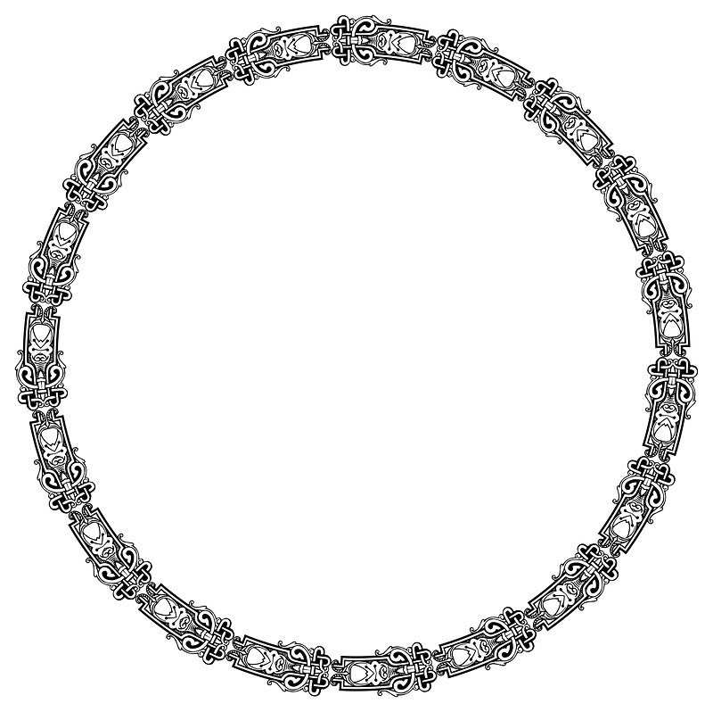 Vintage Symmetric Frame Extrapolated 20 clipart. Free download