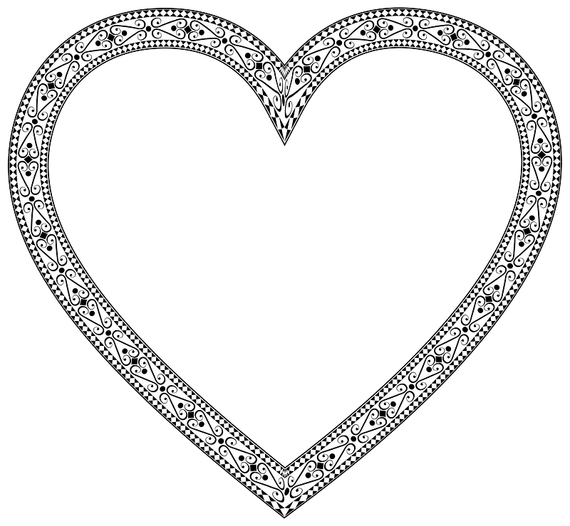 Decorative Ornamental Heart clipart. Free download transparent .PNG