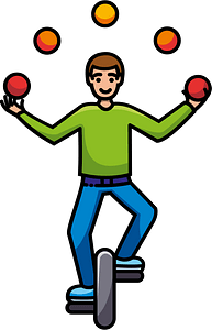 clown juggling clipart. Free download transparent .PNG | Creazilla