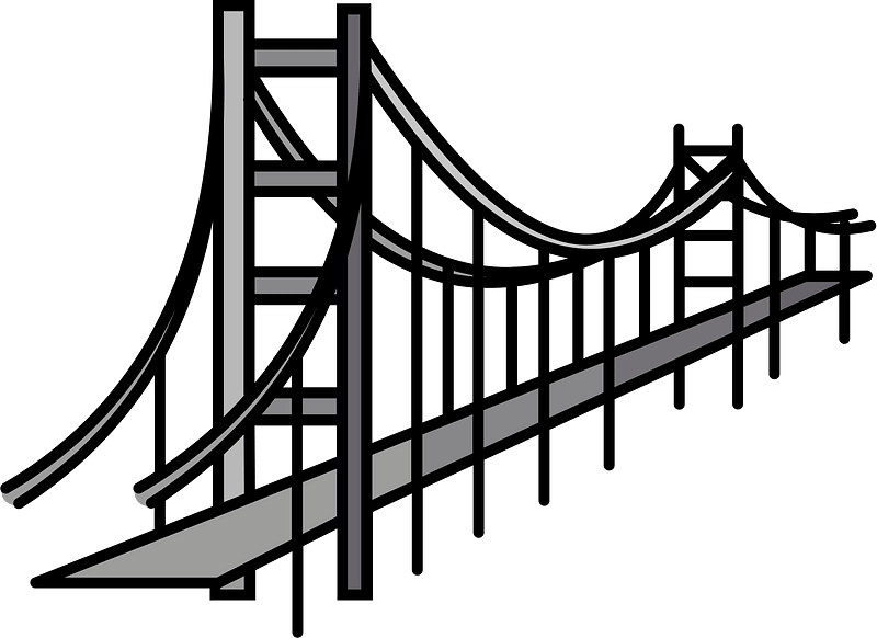 Golden Gate bridge clipart