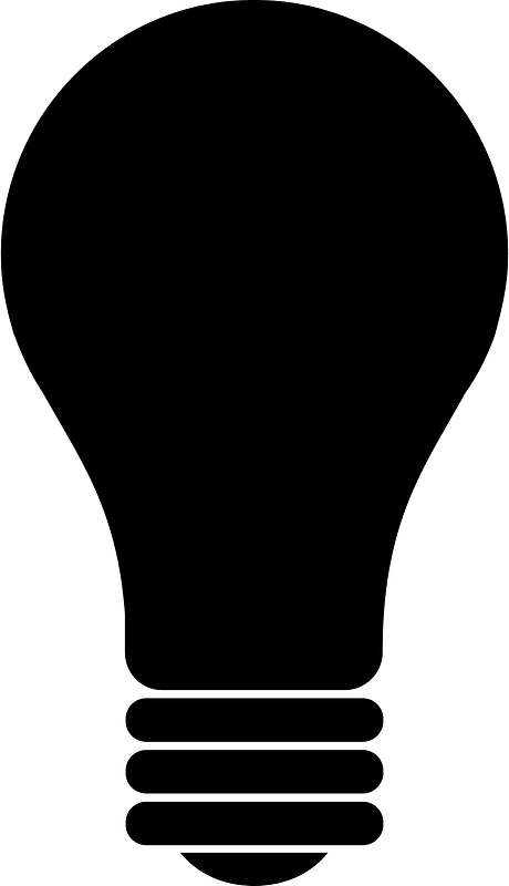 Light bulb stencil clipart. Free download transparent .PNG | Creazilla