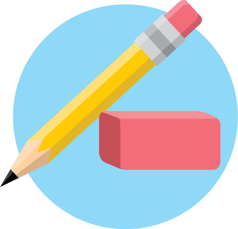 Pencil and Eraser clipart. Free download transparent .PNG Creazilla