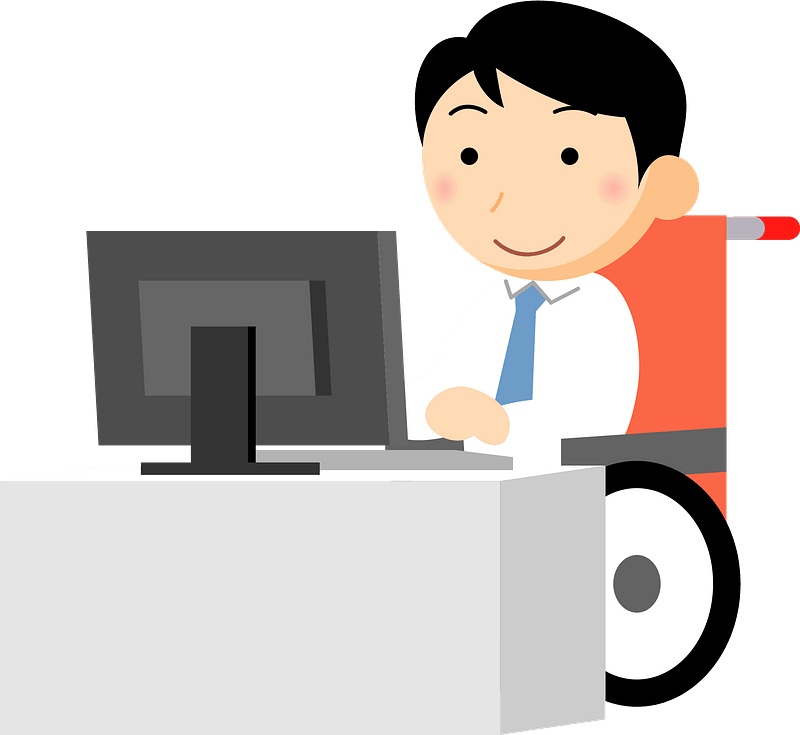 Businessman in a Wheelchair clipart