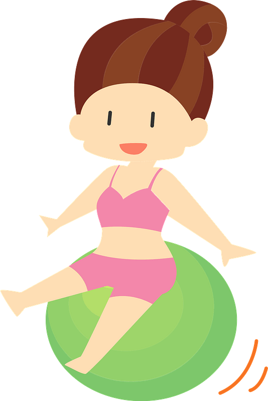 (Betty) Woman Is Using an Exercise Ball clipart. Free download