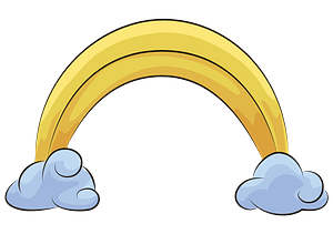 Nuages et arc-en-ciel clipart