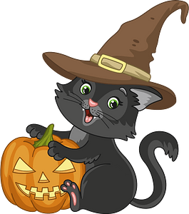 Gato negro clipart