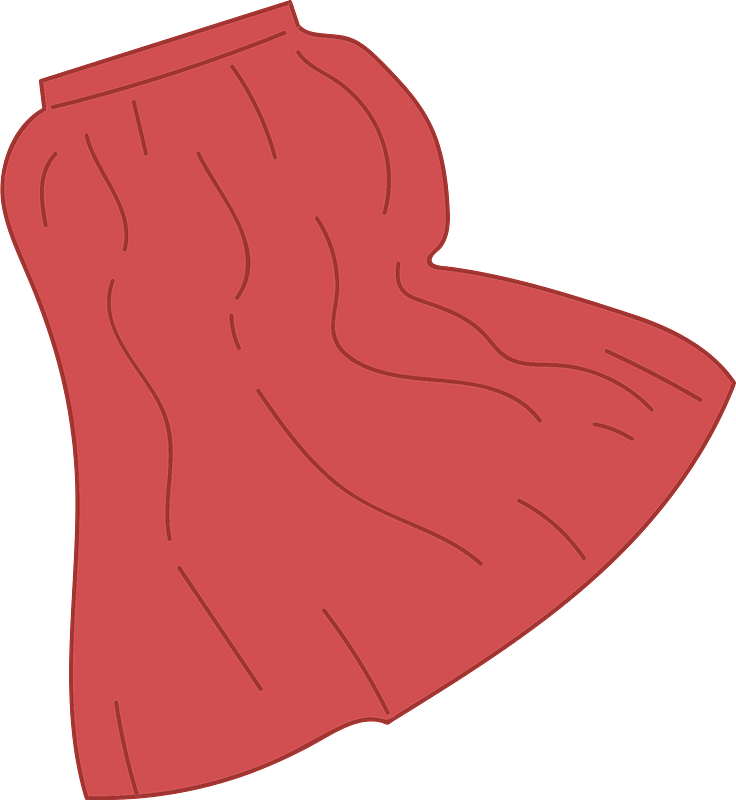 Red skirt clipart. Free download transparent .PNG | Creazilla