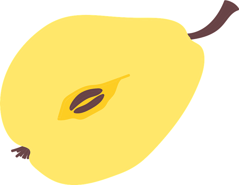 Half pear clipart. Free download transparent .PNG Creazilla