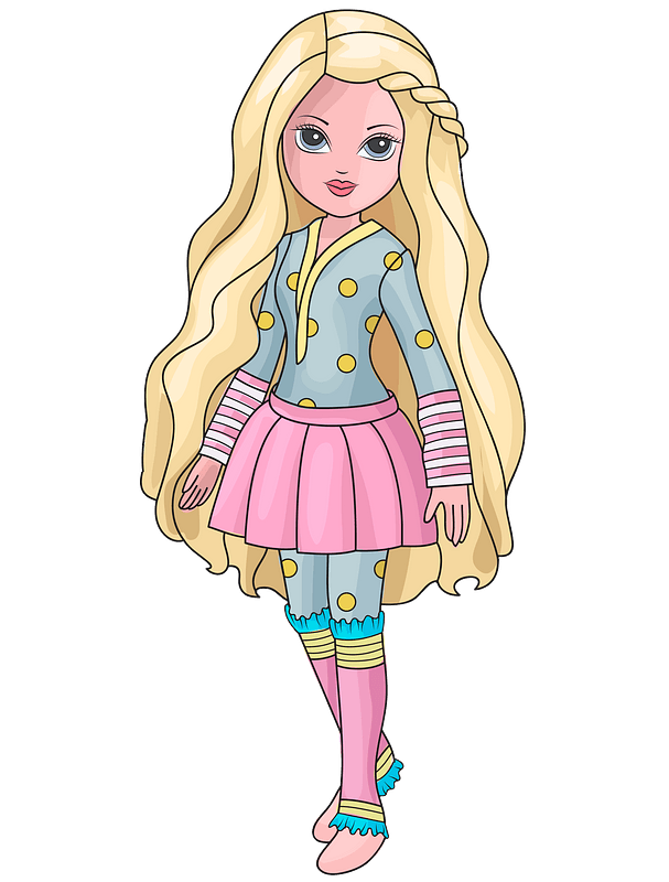 Moxie Doll Avery clipart