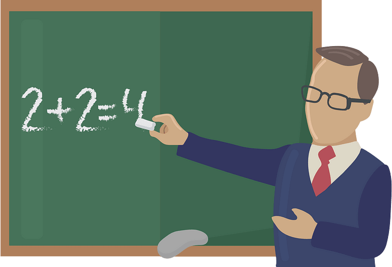 Mathematics teacher clipart