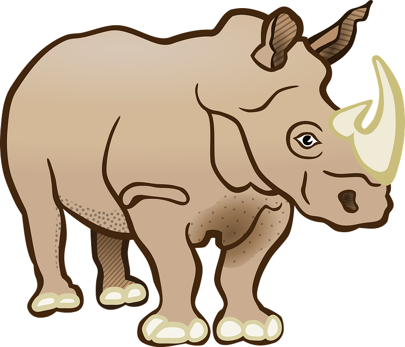 Rinoceronte africano clipart