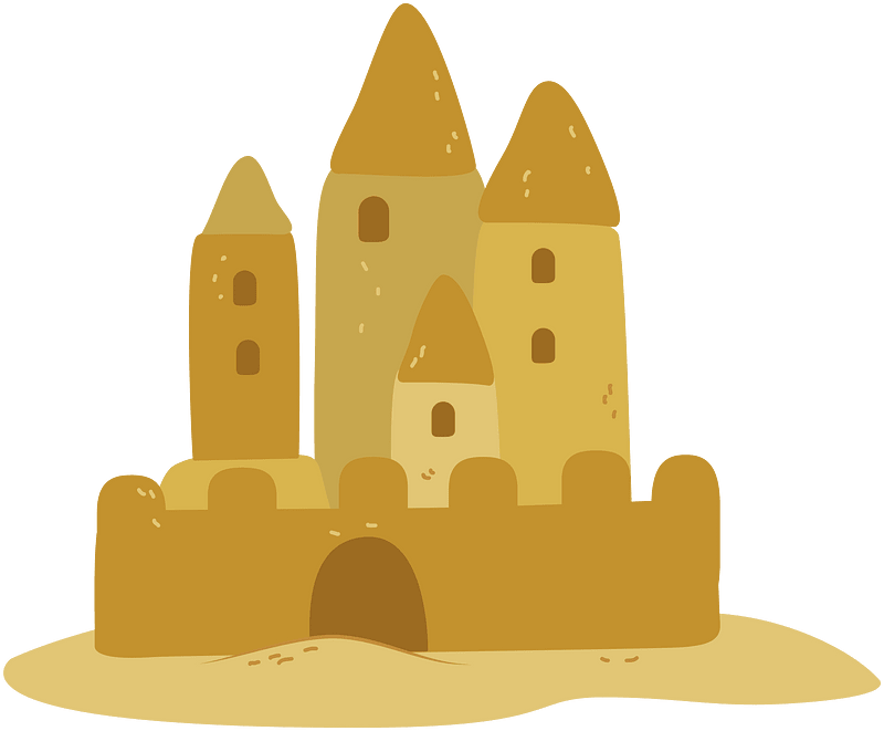 Sand castle clipart