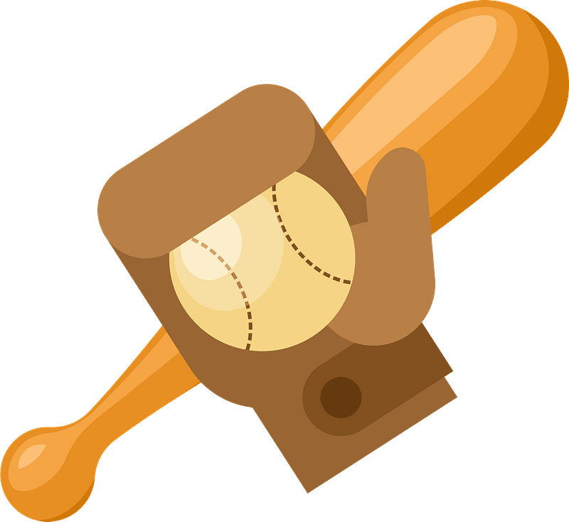 Baseball bat and glove clipart. Free download transparent .PNG Creazilla
