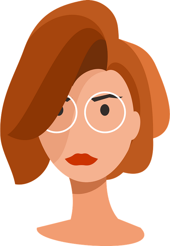 Girl wearing glasses clipart. Free download transparent .PNG Creazilla