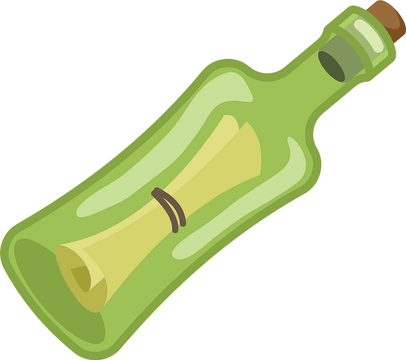 Message in a bottle clipart. Free download transparent .PNG Creazilla
